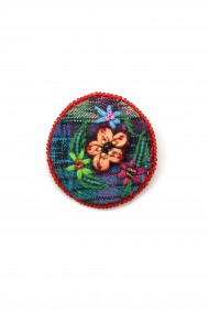 Embroidered Flower Pins